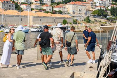 Croatia, Dubrovnik, 270625. The famous basketball star Michael Jordan visited Dubrovnik with his company during his tour-stock-foto