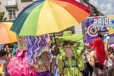 CSD 2025, bunte Vielfalt bei der gro?en Politparade, H?hepunkt der Pride Weeks, M?nchen, 28. Juni 2025-stock-foto