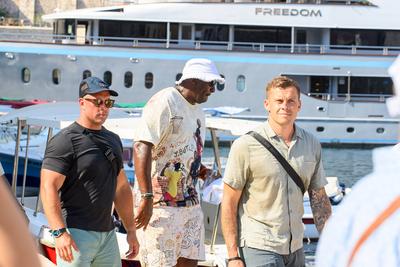 Croatia, Dubrovnik, 270625. The famous basketball star Michael Jordan visited Dubrovnik with his company during his tour-stock-foto