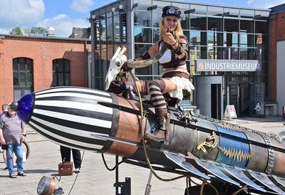 5. Steampunk-Fest im Industriemuseum Chemnitz!-stock-foto