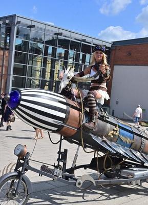 5. Steampunk-Fest im Industriemuseum Chemnitz!-stock-foto