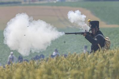 Waterloo reenactment-stock-photo