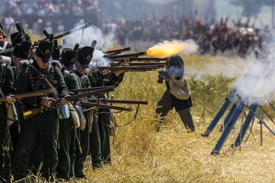 Waterloo reenactment-stock-photo