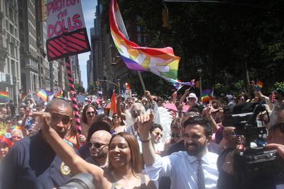 New york city pride march 2025.-stock-photo