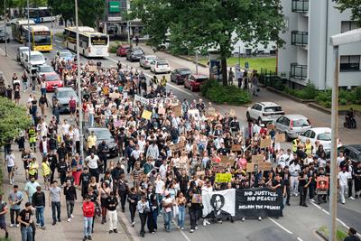 Gerechtigkeit fuer Lorenz, Demonstration in Oldenburg, Buendnis Gerechtigkeit fuer Lorenz, 20.06.2025-stock-foto