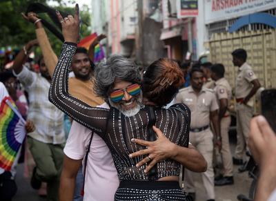 Chennai Rainbow Pride March, in India-stock-photo
