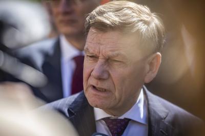 Aussenminister Wadephul in der Ukraine-stock-foto