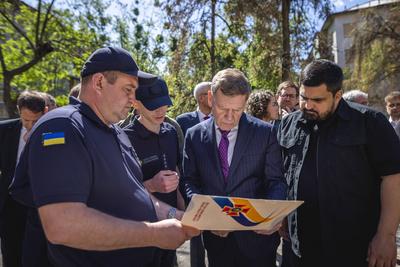 Aussenminister Wadephul in der Ukraine-stock-foto