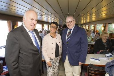 Flu?schiffahrt auf der Saar am Sonntag 27 09 2015 auf Einladung der Konrad Adenauer Stiftung Im B-stock-foto