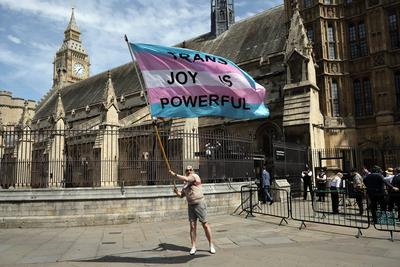 'Bathroom ban' - Trans+ Solidarity Alliance protest-stock-photo