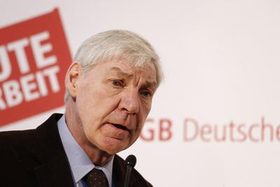 Sommer meets chairmans of the LINKE Party, Katja Kipping and Bernd Rixinger Berlin, 25 February 2013, Press statement of-stock-foto