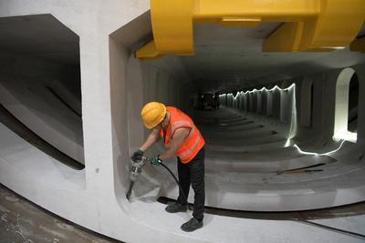 Nanchang-Jiujiang High-speed Railway Construction in Nanchang-stock-foto