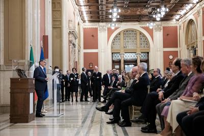 Rome, Commemoration ceremony in honor of Judge Paolo Borsellino, in the presence of the President of the Republic Sergio Mattarella and the Prime Minister Giorgia Meloni.-stock-foto