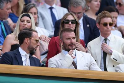 SIR GARETH SOUTHGATE I SIR DAVID BECKHAM W TRAKCIE PIERWSZEJ RUNDY NA WIMBLEDON 2025-stock-foto