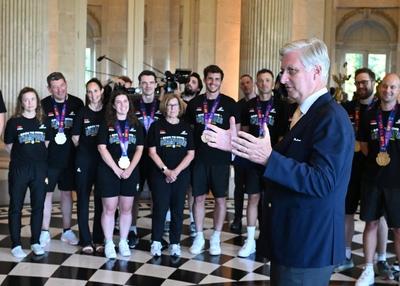 King Philippe Receives The Belgian Cats-stock-foto