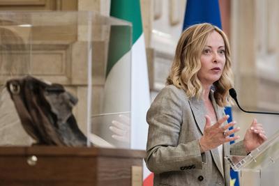 Rome, Commemoration ceremony in honor of Judge Paolo Borsellino, in the presence of the President of the Republic Sergio Mattarella and the Prime Minister Giorgia Meloni.-stock-foto