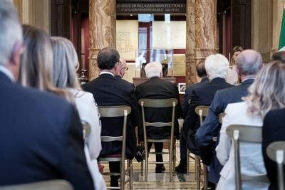 Rome, Commemoration ceremony in honor of Judge Paolo Borsellino, in the presence of the President of the Republic Sergio Mattarella and the Prime Minister Giorgia Meloni.-stock-foto