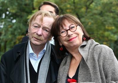 Otto Sander mit Frau Monika Hansen / Bundespraesident Joachim Gauck ehrt am 4. Oktober anlaesslich des Tags der Deutsch-stock-foto