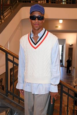 Jerry Hoffmann bei der Er?ffnung des Berliner Salon in der Helmut Newton Foundation im Rahmen der Berlin Fashion Week SS-stock-foto