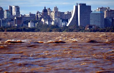 Flooding in neighborhoods of Porto Alegre, in Rio Grande do Sul-stock-foto
