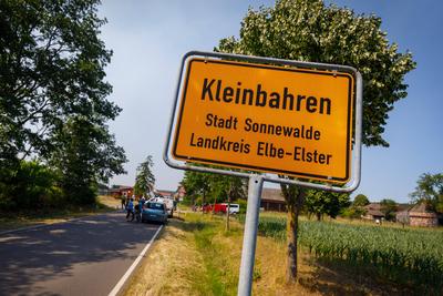 Waldbrand bei Babben-stock-foto