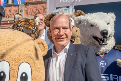 Sommerfest, Berliner Hoffest, Kai Wegner-stock-foto