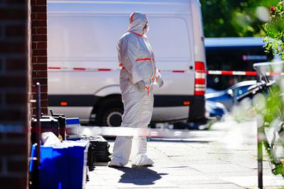 Polizeieinsatz nach Toetungsdelikt in Hamburg-Bramfeld, 01.07.2025-stock-foto