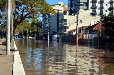 Flooding in neighborhoods of Porto Alegre, in Rio Grande do Sul-stock-foto