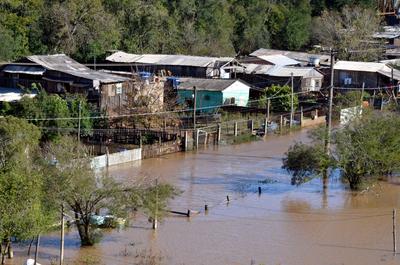 Flooding in neighborhoods of Porto Alegre, in Rio Grande do Sul-stock-foto