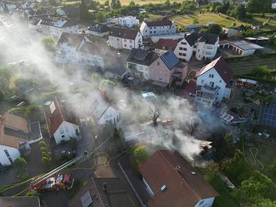 Gro?brand in Niedersalbach-stock-foto