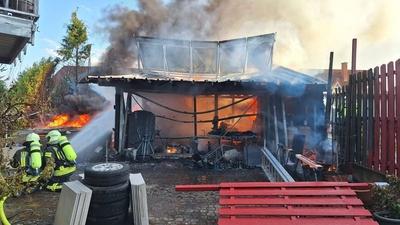Gro?brand in Niedersalbach-stock-foto
