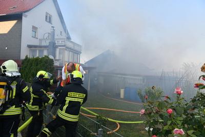 Gro?brand in Niedersalbach-stock-foto