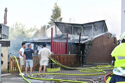 Gro?brand in Niedersalbach-stock-photo
