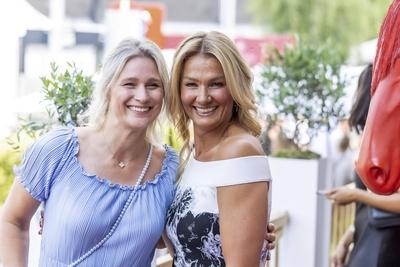 Franziska van Almsick es schwimmerin mit Britta Heidemann ehemalige Fechterin zu Gast auf der CHIO Aachen Media Night zur eroeffnung des CHIO Aachen Pferdesport Turnier am 01.Juli 2025 in Aachen n Aachen, NRW Deutschland *** Franziska van Almsick swimmer with Britta Heidemann former fencer as guest at the CHIO Aachen Media Night for the opening of the CHIO Aachen Equestrian Tournament on July 01, 2025 in Aachen n Aachen, NRW Germany-stock-photo