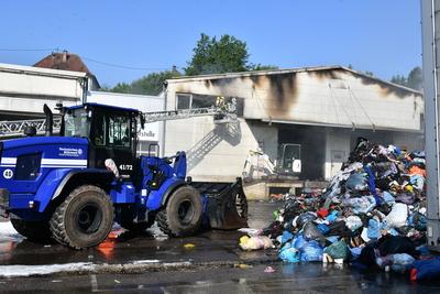 Gro?brand in Saarbr?cken-stock-photo
