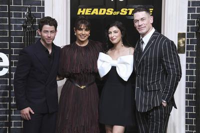 Nick Jonas, , Priyanka Chopra Jonas, Shay Shariatzadeh, John Cena-stock-photo