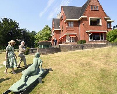 Queen Mathilde visits the van Buuren Museum & Gardens-stock-photo