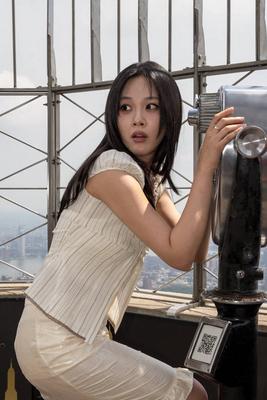 Bibi visits empire state building to celebrate first world tour-stock-foto