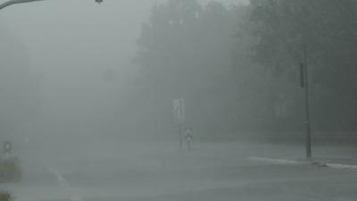 Heftige Gewitter und Unwetter beenden die Hitzewelle in Westdeutschland. Fr?her als geplant zogen Unwetter ?ber Westdeut-stock-foto