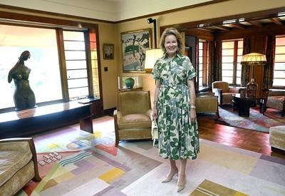 Queen Mathilde visits the van Buuren Museum & Gardens-stock-photo