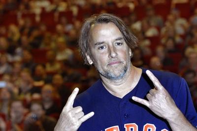 Richard Linklater bei der Pr?sentation seines Films Rumtreiber / Slacker auf dem 53. Internationalen Filmfestival Karlo-stock-photo