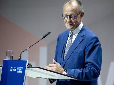 Bankwirtschaftliche Tagung - BK Friedrich Merz-stock-foto