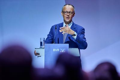 Bankwirtschaftliche Tagung - BK Friedrich Merz-stock-foto