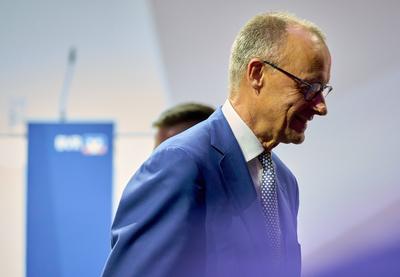 Bankwirtschaftliche Tagung - BK Friedrich Merz-stock-foto