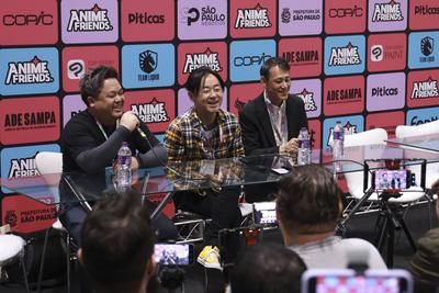 Takumi tsutsui and takumi hashimoto in the anime friends 2025 in sao paulo-stock-foto