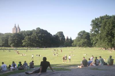 4th of july independence day celebrated at central park great lawn.-stock-foto