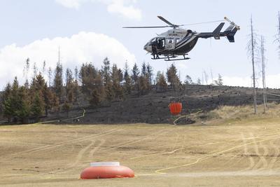 Brand auf Saalfelder Hoehe in Thuerigen-stock-foto