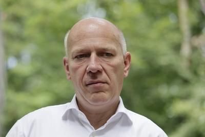 Regierende B?rgermeister von Berlin, Kai Wegner, Berlin, Spandauer Forst, Gru?wort der Regierende B?rgermeister von Berl-stock-foto