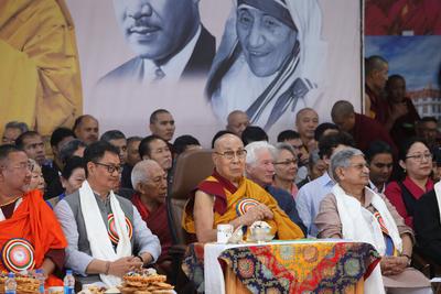 The Dalai Lama's 90th birth anniversary celebrations, in Dharamshala, India-stock-foto