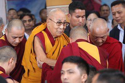 The Dalai Lama's 90th birth anniversary celebrations, in Dharamshala, India-stock-foto